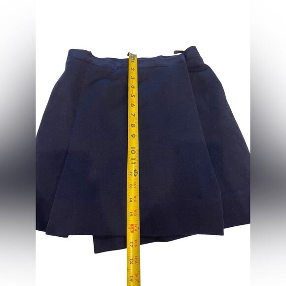 Chanel Skirt Womens 12 Navy Blue Wool Wrap - Picture 6 of 8